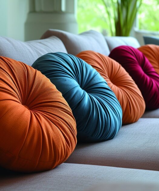 Top des designs de coussins ronds pour un intérieur moderne