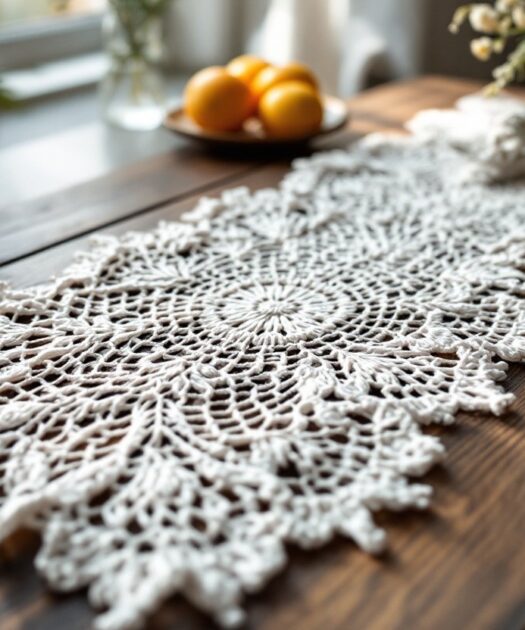 Chemins de table au crochet : le charme de l’artisanat