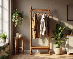 Porte manteau bois : style, rangement et nature dans la décoration intérieure