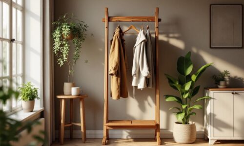 Porte manteau bois : style, rangement et nature dans la décoration intérieure