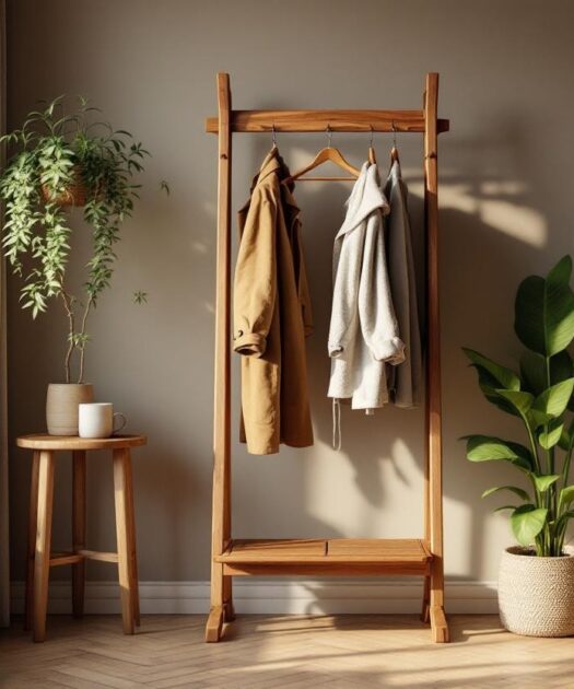 Porte manteau bois : style, rangement et nature dans la décoration intérieure
