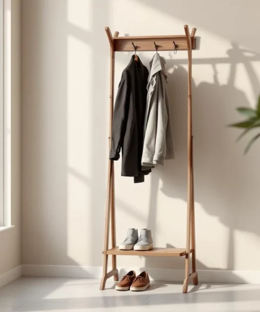 Faites place nette dans votre entrée avec un porte manteau astucieux