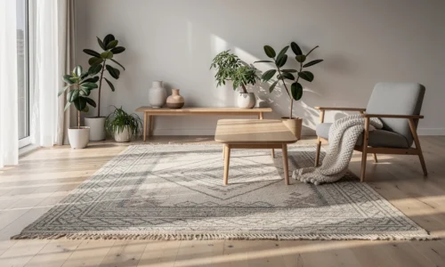 Ambiance nordique instantanée : le rôle d’un tapis scandinave dans une déco zen