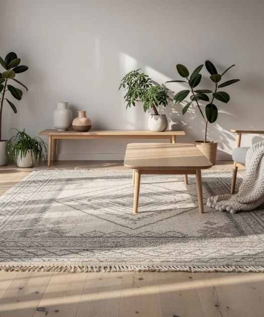 Ambiance nordique instantanée : le rôle d’un tapis scandinave dans une déco zen