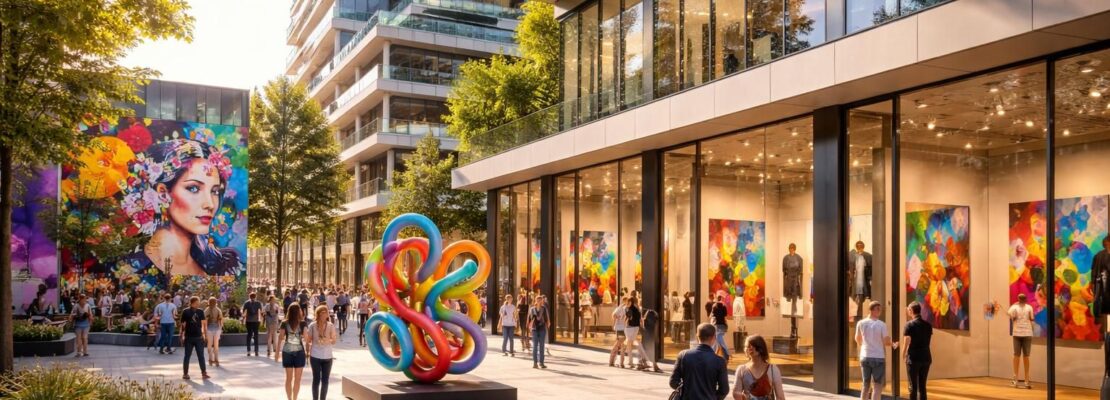 Les galeries d&rsquo;art immobilier et expositions urbaines dans le nouveau quartier de Lyon