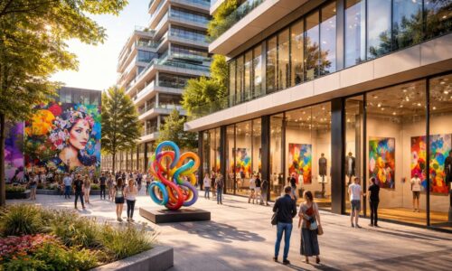 Les galeries d&rsquo;art immobilier et expositions urbaines dans le nouveau quartier de Lyon