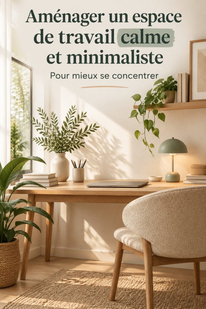 Aménager un espace de travail calme et minimaliste