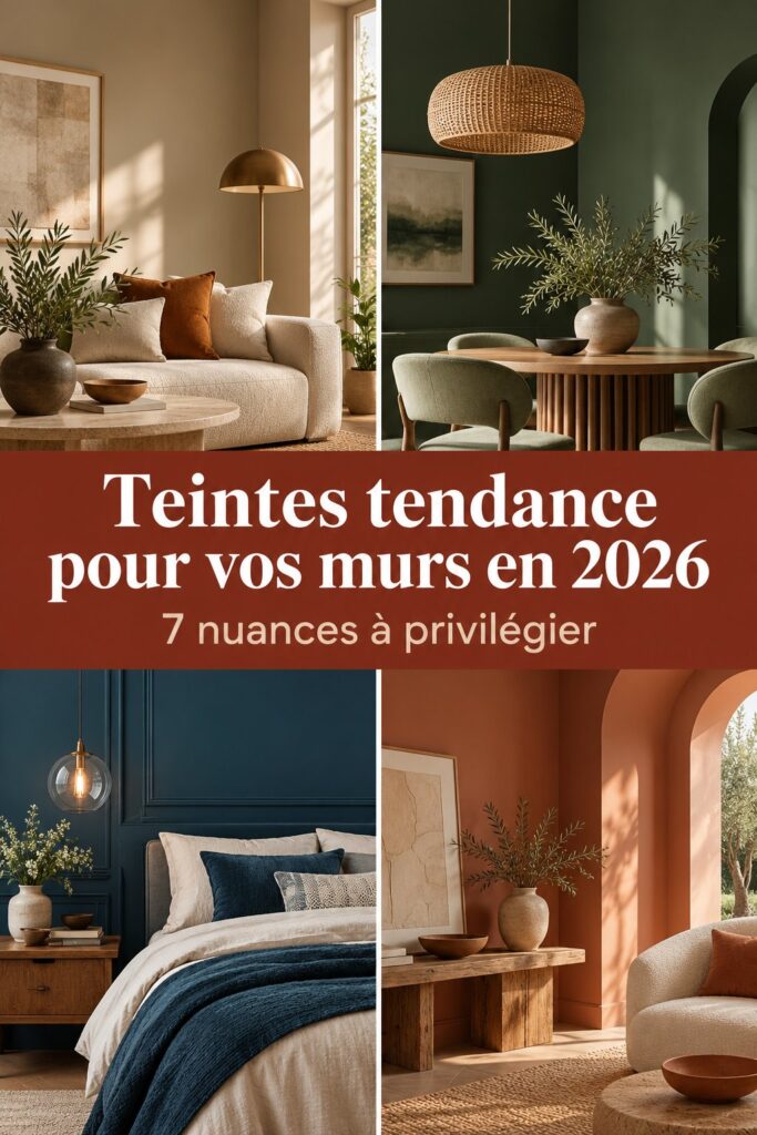 Teintes tendance pour vos murs en 2026