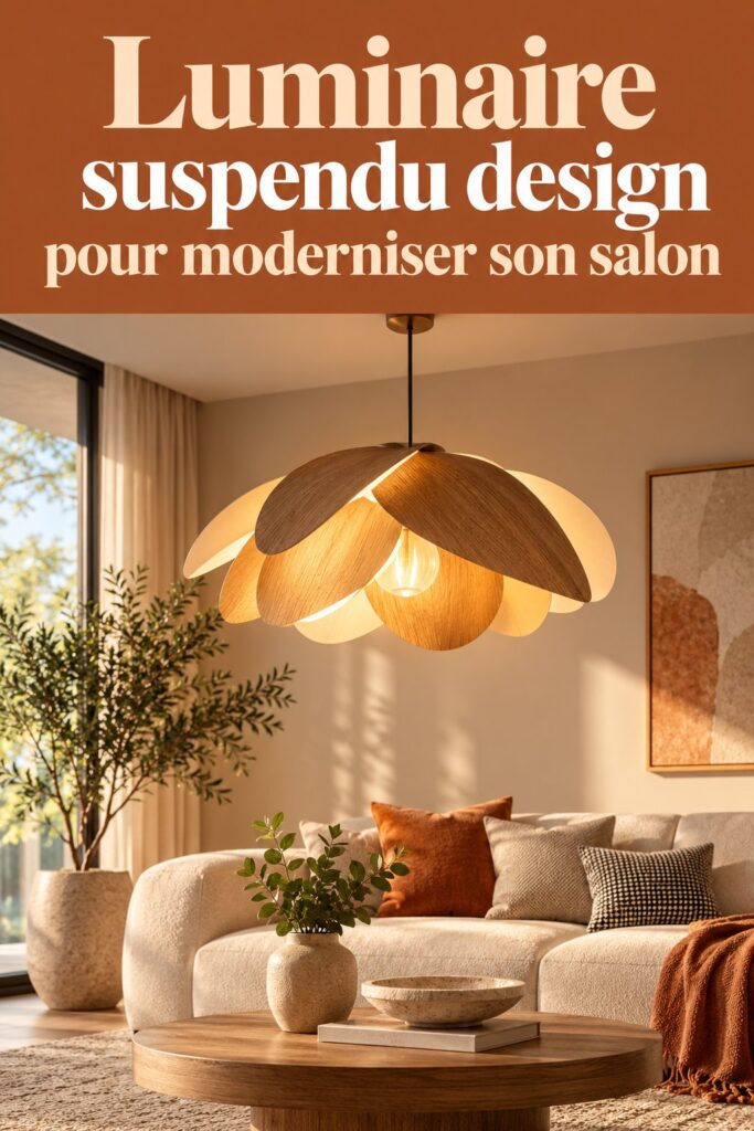 Luminaire suspendu design pour moderniser votre salon