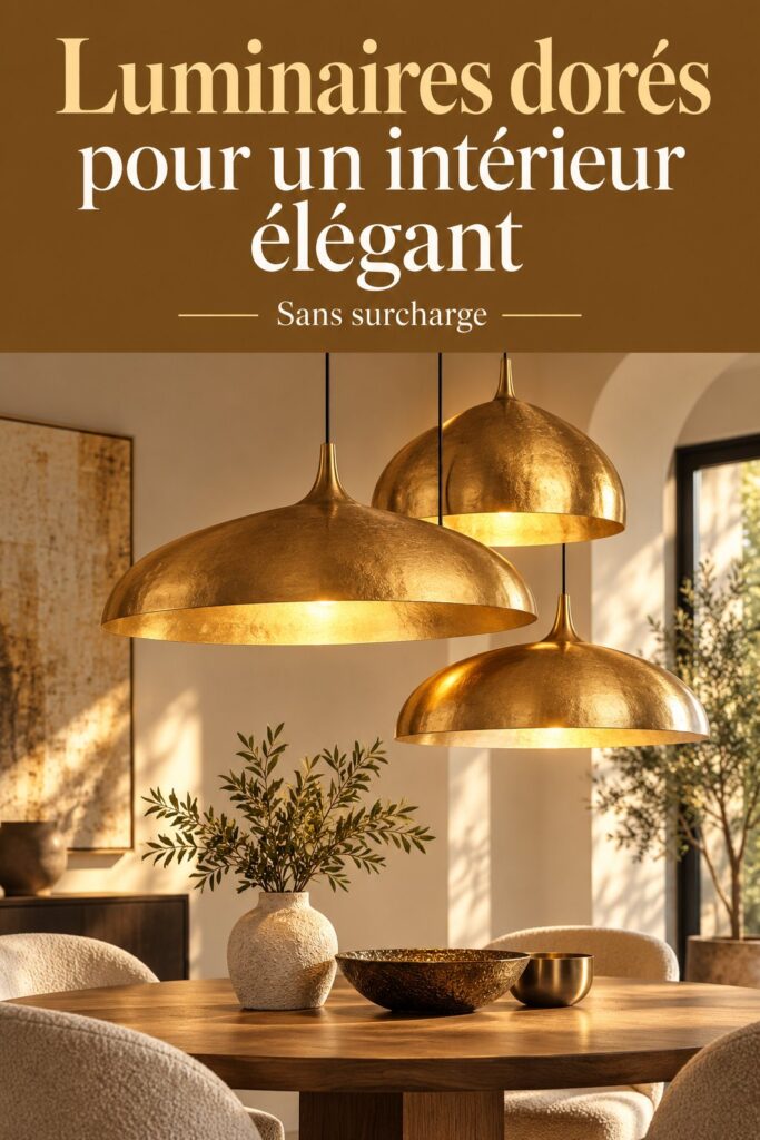 Luminaires dorés pour un intérieur élégant